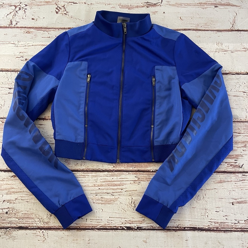 Gymshark Blue Turbo Track Cropped Jacket Size‎ Small Women's Activewear Rare